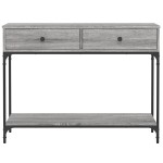 vidaXL Măsuță consolă, gri sonoma, 100x34,5x75 cm, lemn prelucrat vidaXL Măsuță consolă, gri sonoma, 100x34,5x75 cm, lemn prelucrat
