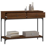 vidaXL Măsuță consolă, stejar maro, 100x34,5x75 cm, lemn prelucrat vidaXL Măsuță consolă, stejar maro, 100x34,5x75 cm, lemn prelucrat