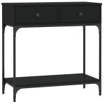 vidaXL Masă consolă, negru, 75x34,5x75 cm, lemn prelucrat