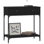 vidaXL Masă consolă, negru, 75x34,5x75 cm, lemn prelucrat