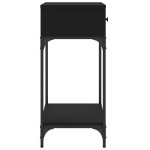 vidaXL Masă consolă, negru, 75x34,5x75 cm, lemn prelucrat