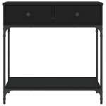 vidaXL Masă consolă, negru, 75x34,5x75 cm, lemn prelucrat
