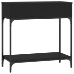 vidaXL Masă consolă, negru, 75x34,5x75 cm, lemn prelucrat