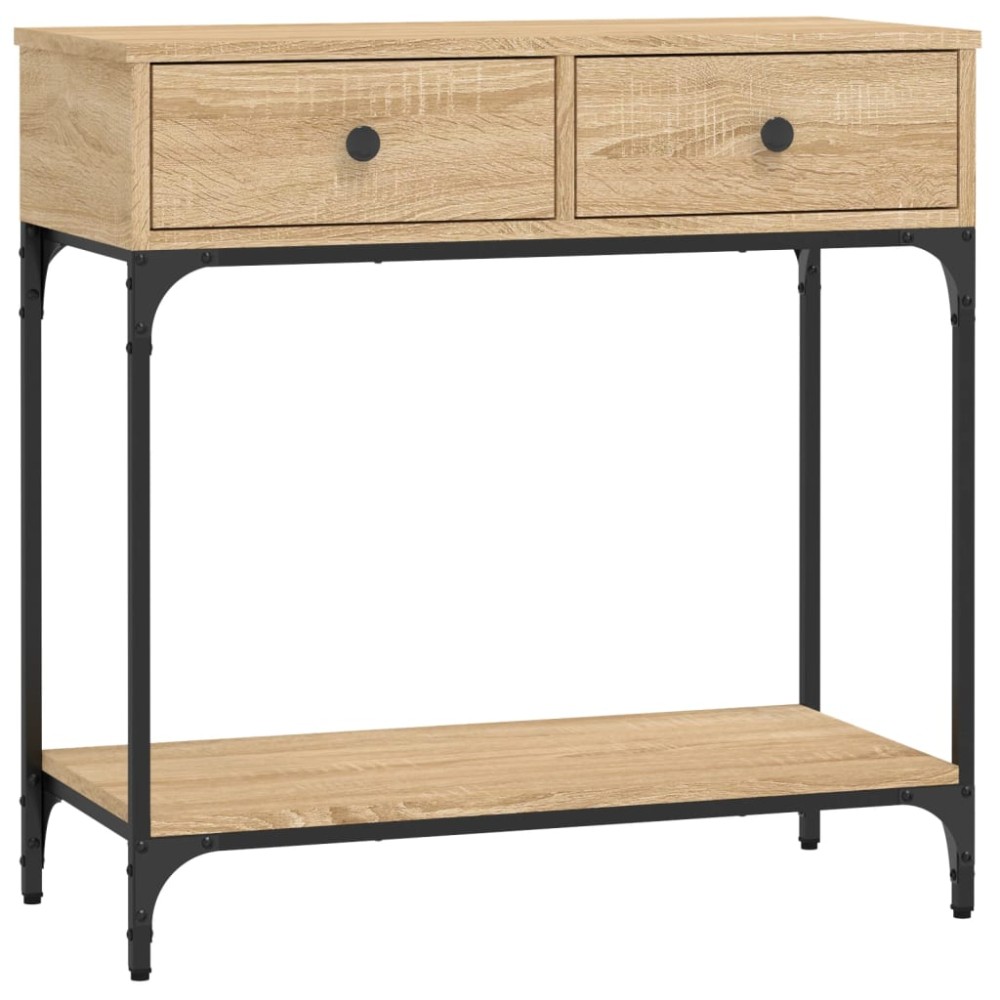 vidaXL Masă consolă, stejar sonoma, 75x34,5x75 cm, lemn prelucrat