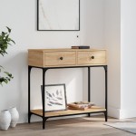 vidaXL Masă consolă, stejar sonoma, 75x34,5x75 cm, lemn prelucrat vidaXL Masă consolă, stejar sonoma, 75x34,5x75 cm, lemn prelucrat