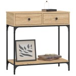 vidaXL Masă consolă, stejar sonoma, 75x34,5x75 cm, lemn prelucrat vidaXL Masă consolă, stejar sonoma, 75x34,5x75 cm, lemn prelucrat