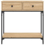 vidaXL Masă consolă, stejar sonoma, 75x34,5x75 cm, lemn prelucrat vidaXL Masă consolă, stejar sonoma, 75x34,5x75 cm, lemn prelucrat
