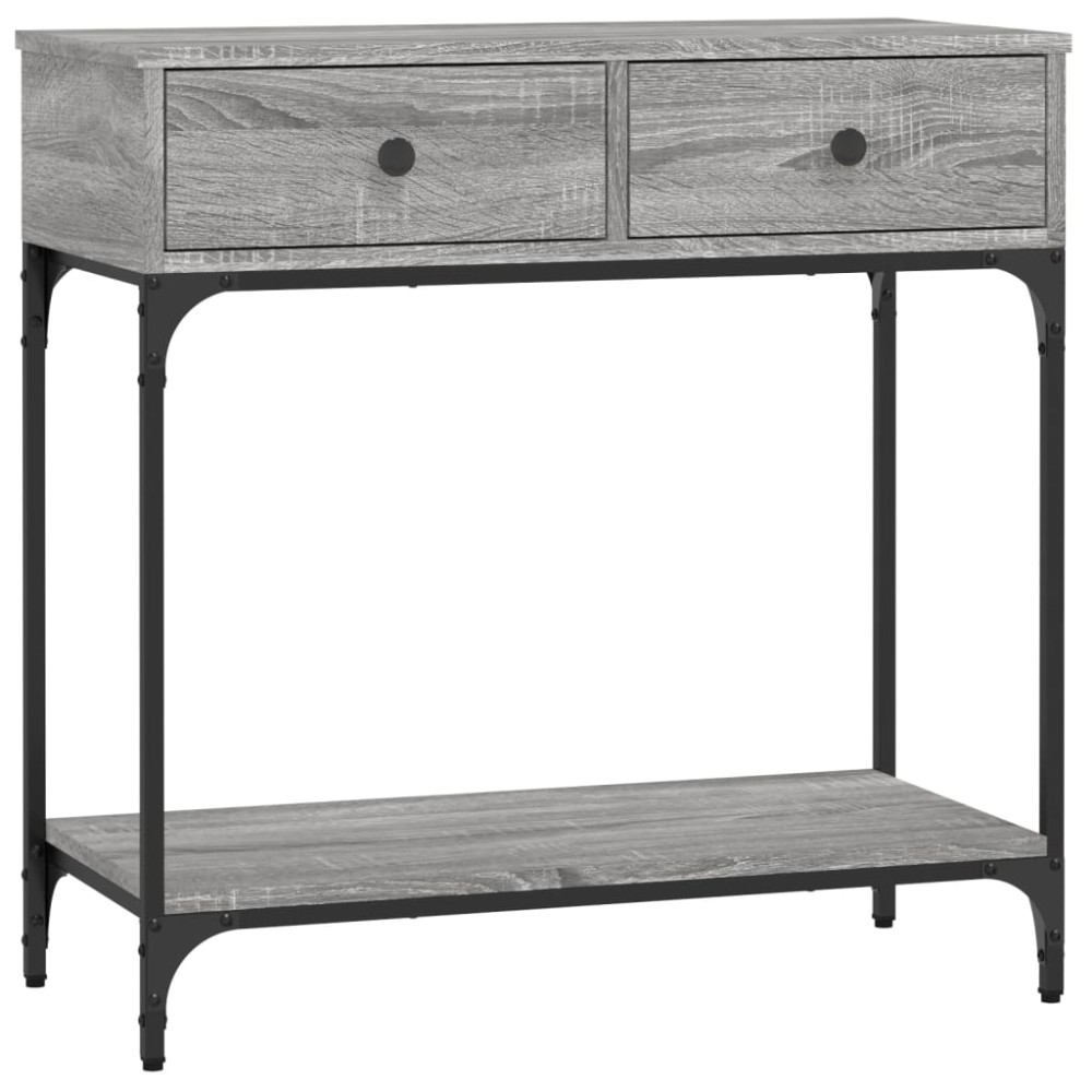 vidaXL Masă consolă, gri sonoma, 75x34,5x75 cm, lemn prelucrat