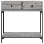 vidaXL Masă consolă, gri sonoma, 75x34,5x75 cm, lemn prelucrat