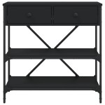 vidaXL Masă consolă, negru, 75x34,5x75 cm, lemn prelucrat