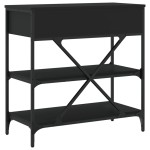 vidaXL Masă consolă, negru, 75x34,5x75 cm, lemn prelucrat