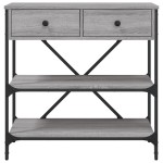 vidaXL Masă consolă, gri sonoma, 75x34,5x75 cm, lemn prelucrat