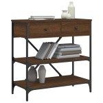 vidaXL Masă consolă, stejar maro, 75x34,5x75 cm, lemn prelucrat
