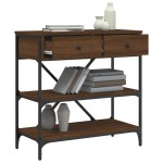 vidaXL Masă consolă, stejar maro, 75x34,5x75 cm, lemn prelucrat