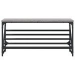 vidaXL Pantofar, gri sonoma, 90x30x45 cm, lemn prelucrat vidaXL Pantofar, gri sonoma, 90x30x45 cm, lemn prelucrat