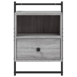 vidaXL Noptiere de perete, 2 buc., gri sonoma, 40x30x61 cm, lemn