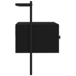 vidaXL Dulap TV montat pe perete, negru, 60,5x30x51 cm, lemn prelucrat