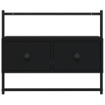 vidaXL Dulap TV montat pe perete, negru, 60,5x30x51 cm, lemn prelucrat