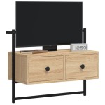 vidaXL Dulap TV montat pe perete, stejar sonoma, 60,5x30x51 cm, lemn