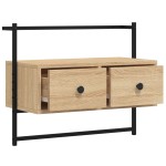 vidaXL Dulap TV montat pe perete, stejar sonoma, 60,5x30x51 cm, lemn