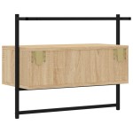 vidaXL Dulap TV montat pe perete, stejar sonoma, 60,5x30x51 cm, lemn