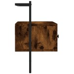 vidaXL Dulap TV montat pe perete, stejar fumuriu, 60,5x30x51 cm, lemn