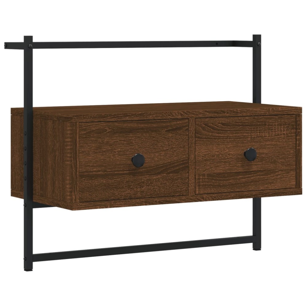 vidaXL Dulap TV montat pe perete, stejar maro, 60,5x30x51 cm, lemn