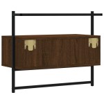 vidaXL Dulap TV montat pe perete, stejar maro, 60,5x30x51 cm, lemn
