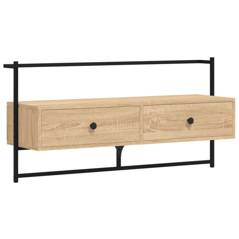 vidaXL Dulap TV montat pe perete, stejar sonoma, 100,5x30x51 cm, lemn