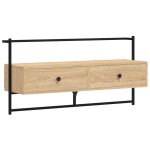 vidaXL Dulap TV montat pe perete, stejar sonoma, 100,5x30x51 cm, lemn