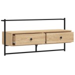 vidaXL Dulap TV montat pe perete, stejar sonoma, 100,5x30x51 cm, lemn