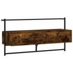 vidaXL Dulap TV montat pe perete, stejar fumuriu, 100,5x30x51 cm, lemn