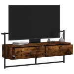vidaXL Dulap TV montat pe perete, stejar fumuriu, 100,5x30x51 cm, lemn