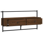 vidaXL Dulap TV montat pe perete, stejar maro, 100,5x30x51 cm, lemn