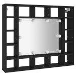 vidaXL Dulap cu oglindă cu LED, negru, 91x15x76,5 cm vidaXL Dulap cu oglindă cu LED, negru, 91x15x76,5 cm