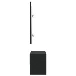 vidaXL Set de mobilier pentru hol, negru, lemn prelucrat