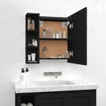 vidaXL Dulap cu oglindă și LED, negru, 70x16,5x60 cm vidaXL Dulap cu oglindă și LED, negru, 70x16,5x60 cm