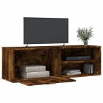 vidaXL Comodă TV, stejar fumuriu, 120x34x37 cm, lemn compozit vidaXL Comodă TV, stejar fumuriu, 120x34x37 cm, lemn compozit