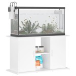 vidaXL Suport pentru acvariu, alb, 101x41x58 cm, lemn prelucrat vidaXL Suport pentru acvariu, alb, 101x41x58 cm, lemn prelucrat