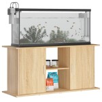 vidaXL Suport acvariu, stejar sonoma, 121x41x58 cm, lemn prelucrat vidaXL Suport acvariu, stejar sonoma, 121x41x58 cm, lemn prelucrat