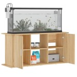 vidaXL Suport acvariu, stejar sonoma, 121x41x58 cm, lemn prelucrat vidaXL Suport acvariu, stejar sonoma, 121x41x58 cm, lemn prelucrat