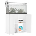 vidaXL Suport pentru acvariu, alb, 81x36x73 cm, lemn prelucrat