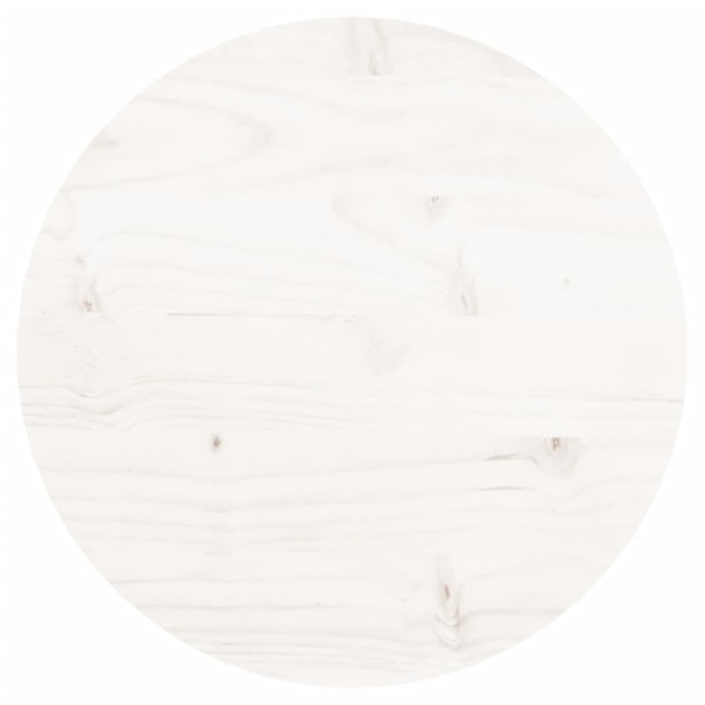 vidaXL Blat de masă rotund, alb, Ø30x3 cm, lemn masiv de pin
