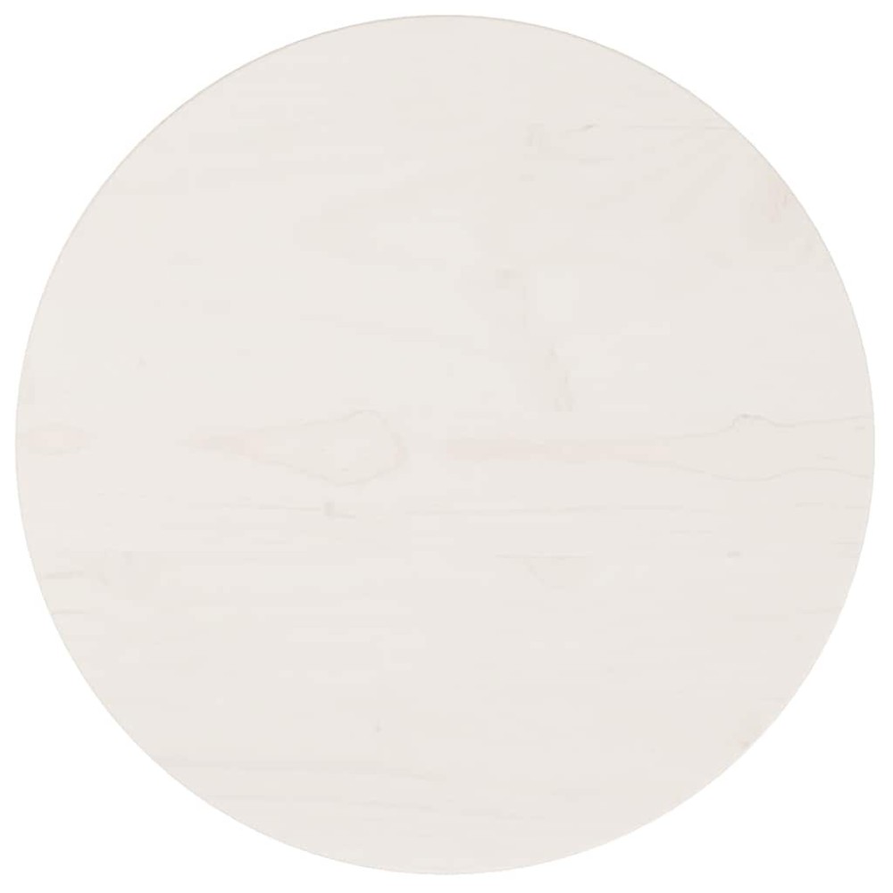 vidaXL Blat de masă rotund, alb, Ø40x3 cm, lemn masiv de pin