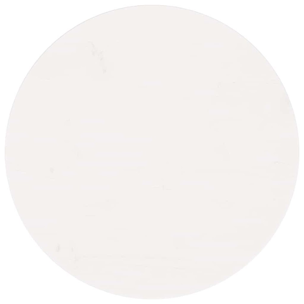 vidaXL Blat de masă rotund, alb, Ø60x3 cm, lemn masiv de pin