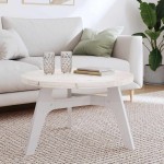 vidaXL Blat de masă rotund, alb, Ø70x3 cm, lemn masiv de pin vidaXL Blat de masă rotund, alb, Ø70x3 cm, lemn masiv de pin