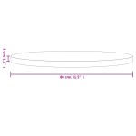 vidaXL Blat de masă rotund, Ø80x3 cm, lemn masiv de pin