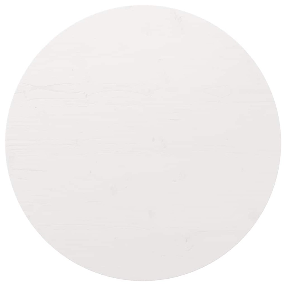 vidaXL Blat de masă rotund, alb, Ø80x3 cm, lemn masiv de pin