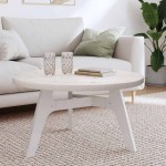 vidaXL Blat de masă rotund, alb, Ø80x3 cm, lemn masiv de pin vidaXL Blat de masă rotund, alb, Ø80x3 cm, lemn masiv de pin
