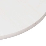 vidaXL Blat de masă rotund, alb, Ø80x3 cm, lemn masiv de pin vidaXL Blat de masă rotund, alb, Ø80x3 cm, lemn masiv de pin